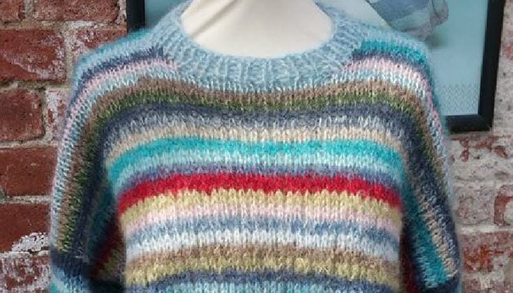 Restegarngenser i striper