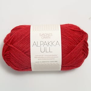 Alpakka Ull 4219 Rød