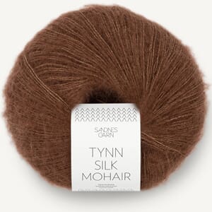 Tynn Silk Mohair 3073 Sjokolade. Utgått farge!