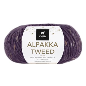 Alpakka Tweed 117 Rødlilla