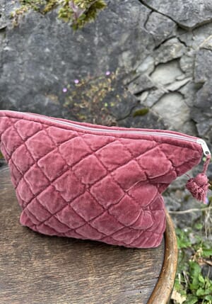 Prosjektmappe i velur, farge Port Wine