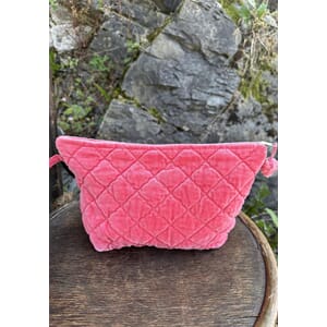 Prosjektmappe i velur, farge Raspberry Red