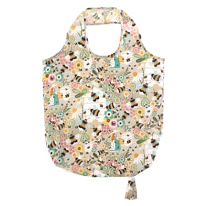 Handlenett med bier og blomster