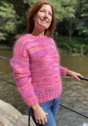 Oppskrift på kosegenser med senket skulder