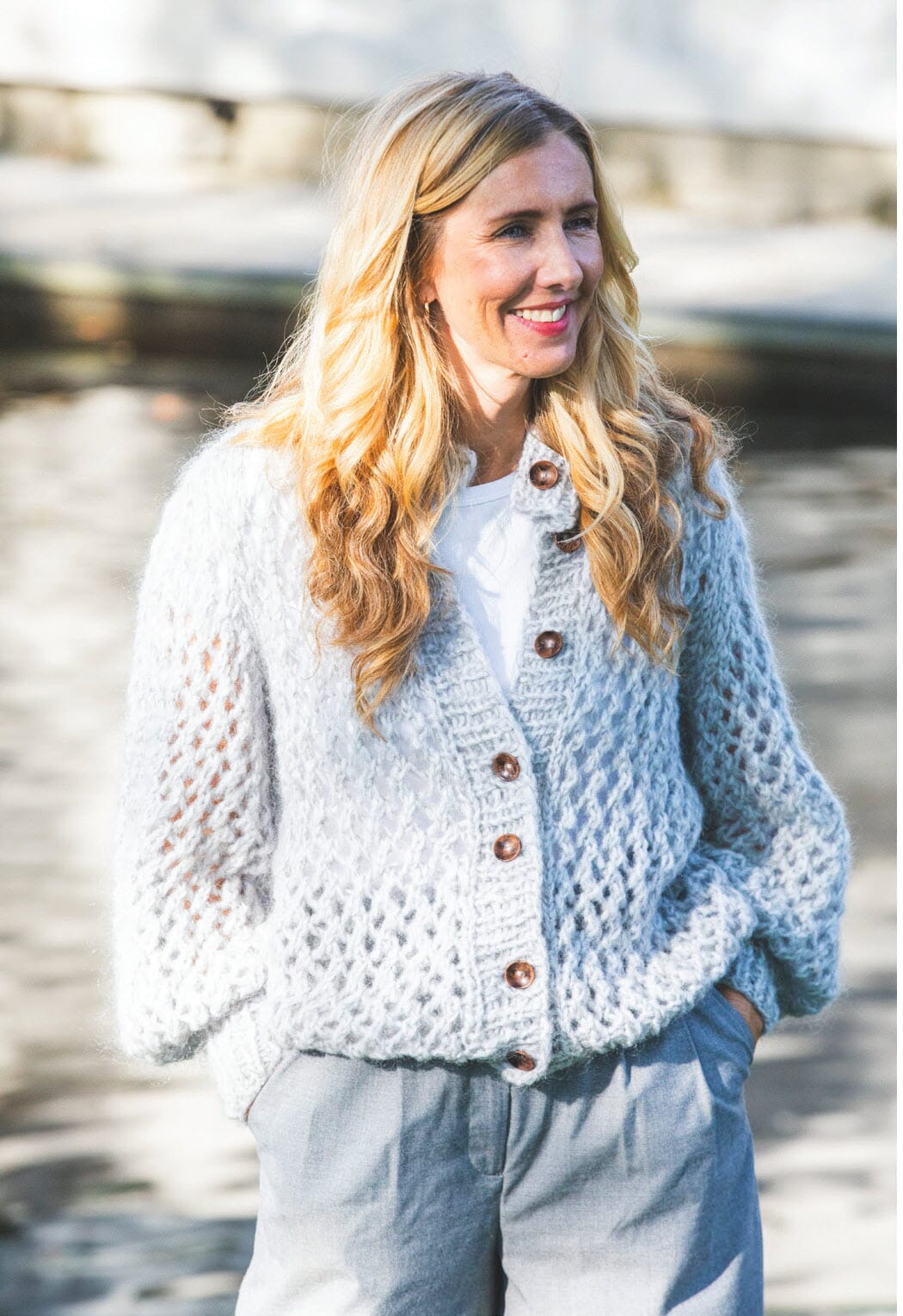Bonnie, Long knitted cardigan