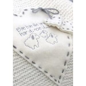 Babyteppe Bæ bæ lille lam | hvit
