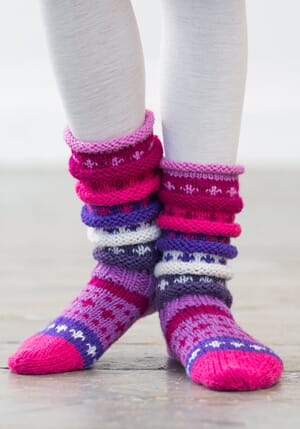 Rosasokken strikkepakke