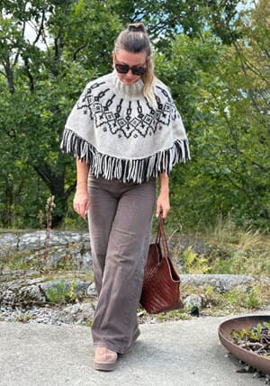 Frosted Fringe Poncho