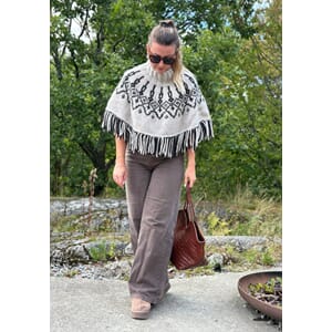 Frosted Fringe Poncho