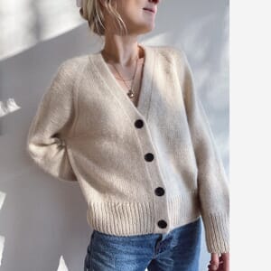 Champagne cardigan strikkepakke