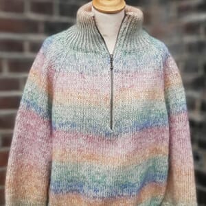 Zipper Sweater (print) strikkepakke