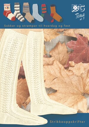 Bunadstrømper med havskummønster