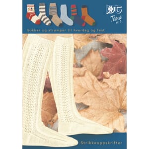 Bunadstrømper med havskummønster