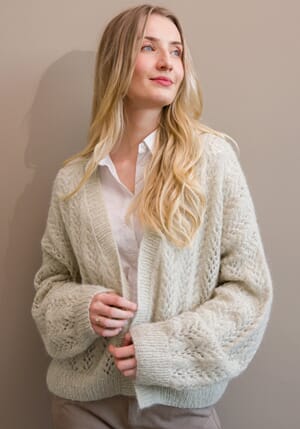 Cardigan med hullmønster