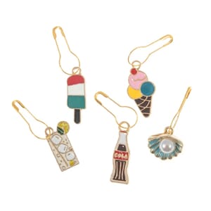 5 maskemarkører: is, cola, skjell